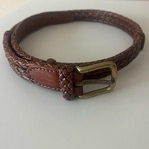 Ralph Lauren Leather Belt woven braided Brown women’s Medium
